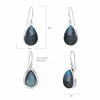 Boucles d'Oreilles Lyra Labradorite et Argent 925 | ADEN Design Goutte | Bijou Chatoyant - vue V3