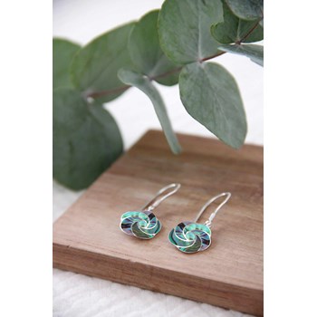 Abalone parelmoer en zilveren 925 duizendsten oorbellen - Sieraden van hoge kwaliteit