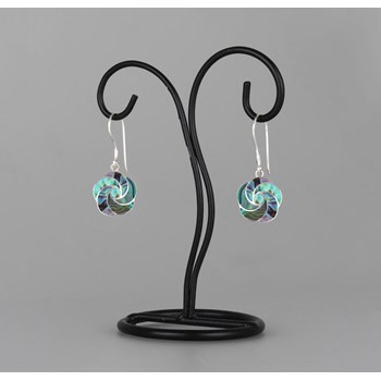 Abalone parelmoer en zilveren 925 duizendsten oorbellen - Sieraden van hoge kwaliteit