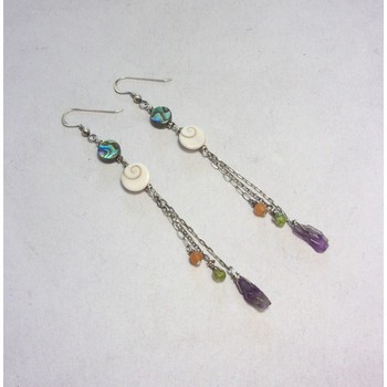 Boucles d'oreille Ethniques Coquillages