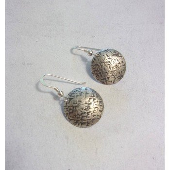 Boucles d'Oreille Ethniques 'Aimorés', Argent 925