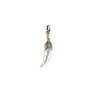 Pendentif Plume d'écrivain ou d'indien en argent 925°/00 + chaine