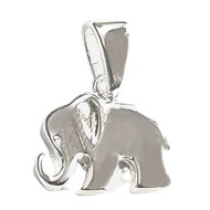 Pendentif éléphant trompe en l'air en argent 925°/00 + chaîne