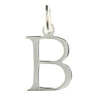 Pendentif Initiale simple lettre B en argent 925°/00 + chaine