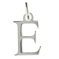 Pendentif Initiale simple lettre E en argent 925°/00 + chaine