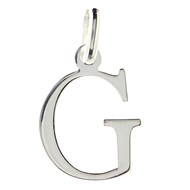 Pendentif Initiale simple lettre G en argent 925°/00 + chaine