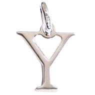 Pendentif Initiale simple lettre Y en argent 925°/00 + chaine
