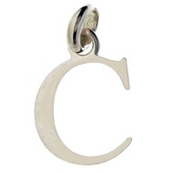 Pendentif Initiale simple lettre C en argent 925°/00 + chaine