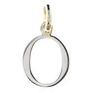 Pendentif Initiale simple lettre O en argent 925°/00 + chaine