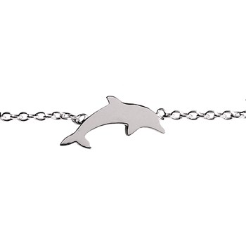 Bracelet breloque dauphin en argent 925°/00 - 16cm