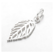 Pendentif femme enfant feuille d'arbre filigrané évidé en argent + chaine
