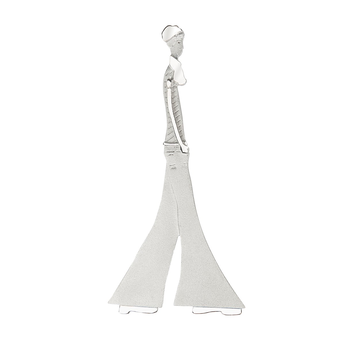 Broche 'Parizou' / Argent - Virginie Carpentier - vue V1