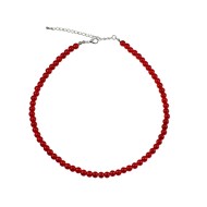 Collier rouge orné de perles de verre SC Crystal