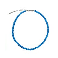 Collier bleu orné de perles de verre SC Crystal