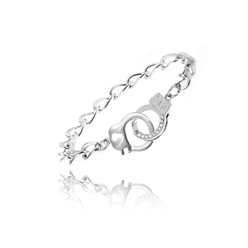 Bracelet menottes SC Crystal orné de Cristaux scintillants
