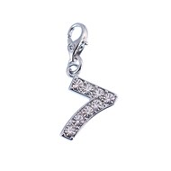 Charm Chiffre 7 SC Crystal orné de Cristaux scintillants