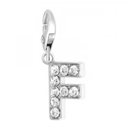 Charm Lettre F SC Crystal orné de Cristaux scintillants