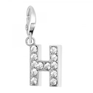 Charm Lettre H SC Crystal orné de Cristaux scintillants