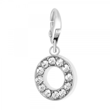 Charm Lettre O SC Crystal orné de Cristaux scintillants