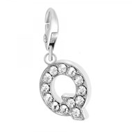 Charm Lettre Q SC Crystal orné de Cristaux scintillants
