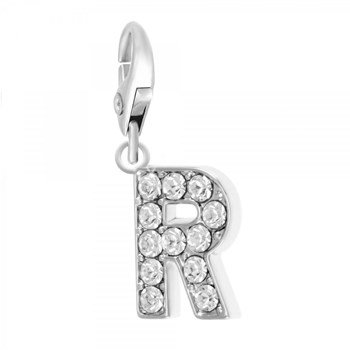 Letter R SC Crystal Bedel met fonkelende kristallen