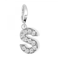 Charm Lettre S SC Crystal orné de Cristaux scintillants