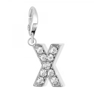 Charm Lettre X SC Crystal orné de Cristaux scintillants