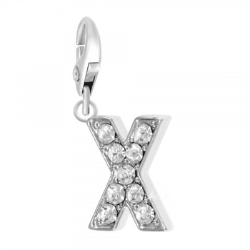 Letter X SC Crystal Bedel met fonkelende kristallen