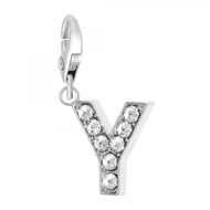 Charm Lettre Y SC Crystal orné de Cristaux scintillants