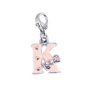 Charm Lettre K rose SC Crystal