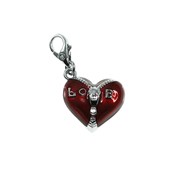 Charm coeur rouge SC Crystal