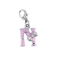 Charm Lettre N violet SC Crystal