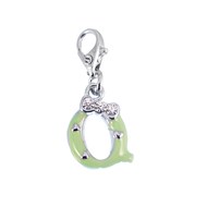 Charm Lettre Q vert SC Crystal