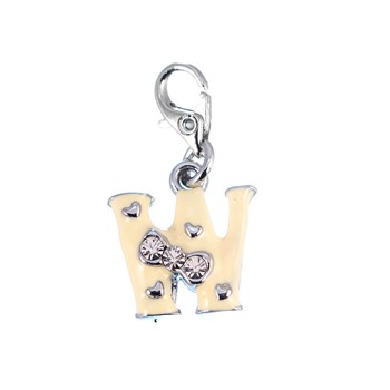 Charm Lettre W jaune SC Crystal