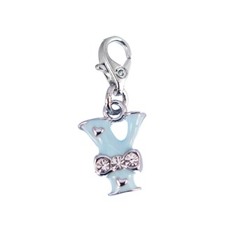 Charm Lettre Y bleu SC Crystal
