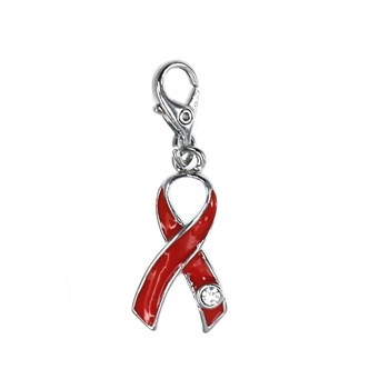 Charm ruban rouge SC Crystal