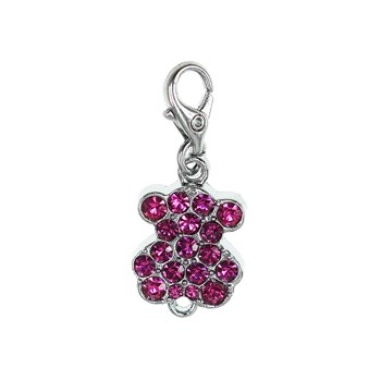 Charm nounours rose SC Crystal