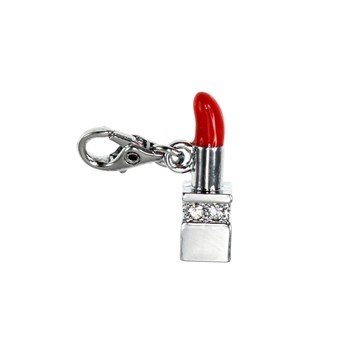 Charm rouge à lèvres SC Crystal orné de Cristaux scintillants
