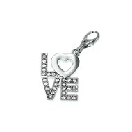 Charm LOVE SC Crystal orné de Cristaux scintillants