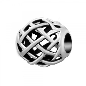 SC Crystal steel bead charm