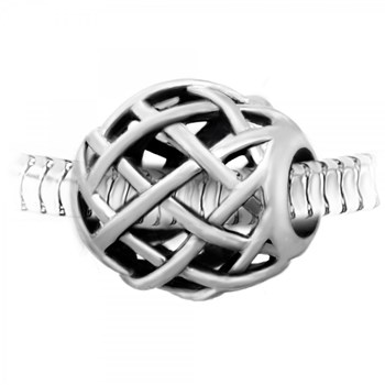 SC Crystal steel bead charm