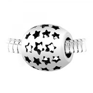 Charm perle étoiles acier SC Crystal