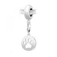 Charm perle SC Crystal en acier avec pendentif patte