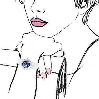 Montre Alysson étoiles à mouvement tournant SC Crystal ornée de Cristaux scintillants