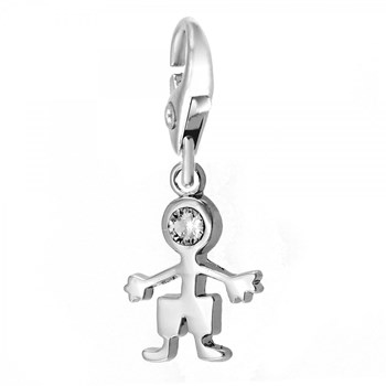 Charm garçon SC Crystal orné de Cristaux scintillants