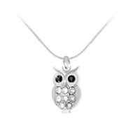 Collier hibou SC Crystal orné de Cristaux Swarovski