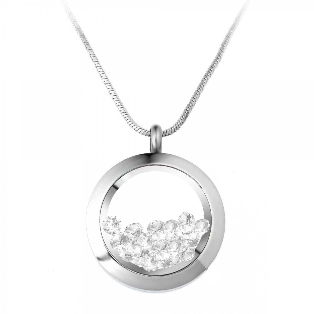 Collier rond SC Crystal orné de Cristaux scintillants