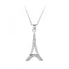 Collier Tour Eiffel SC Crystal orné de cristaux scintillants - vue V1