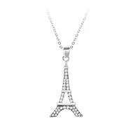 Collier Tour Eiffel SC Crystal orné de cristaux scintillants