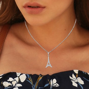 SC Crystal Eiffeltoren halsketting met fonkelende kristallen